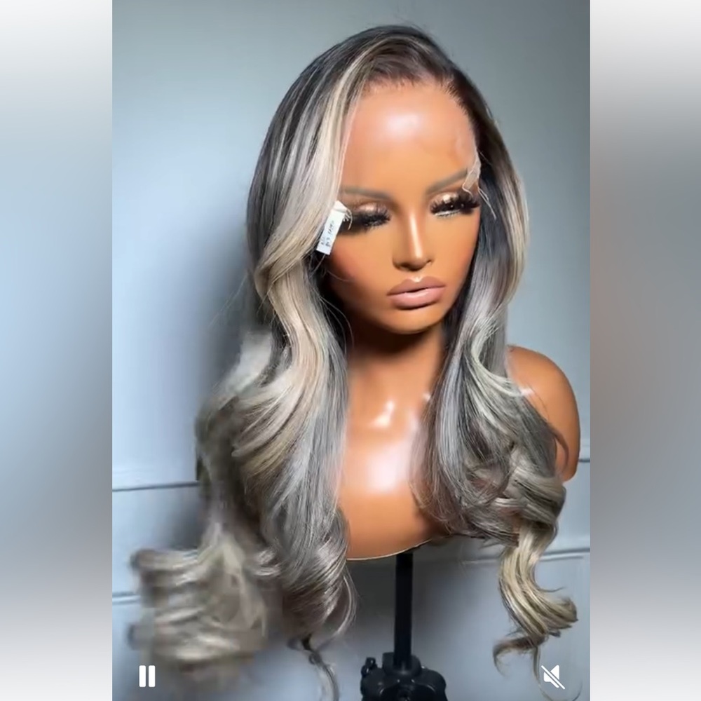 Elegant Ash Blonde Wig - Raw Human Hair